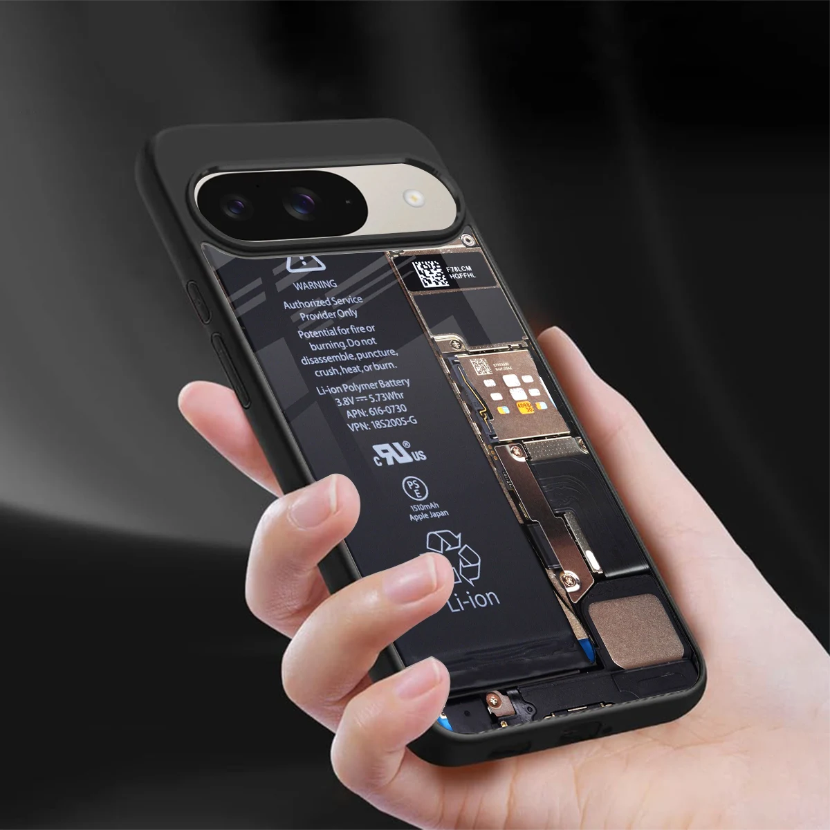 Inside Out sleek google pixel 9 cover with tempered glass back and TPU edges