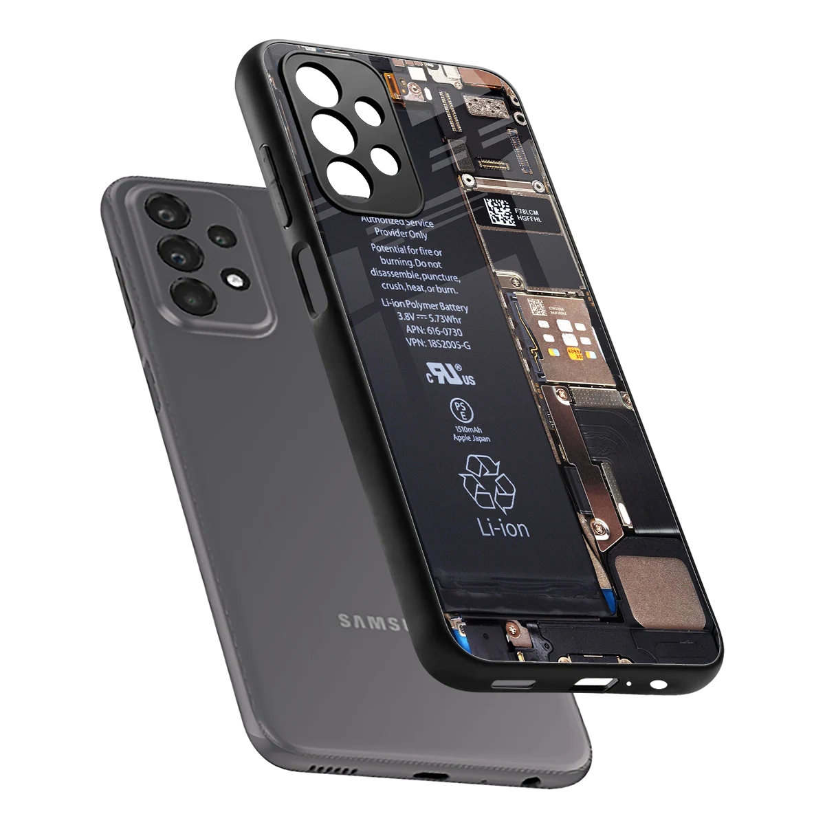 Inside Out sleek samsung galaxy a23 cover with tempered glass back and TPU edges