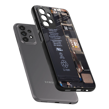 Inside Out sleek samsung galaxy a23 cover with tempered glass back and TPU edges