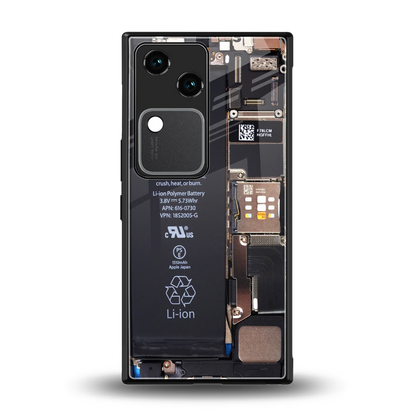 Inside Out back phone cover | glass case for vivo v30