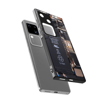 Inside Out sleek vivo v30 cover with tempered glass back and TPU edges