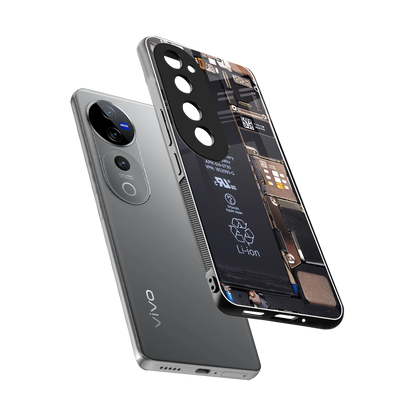 Inside Out sleek vivo v40 pro cover with tempered glass back and TPU edges