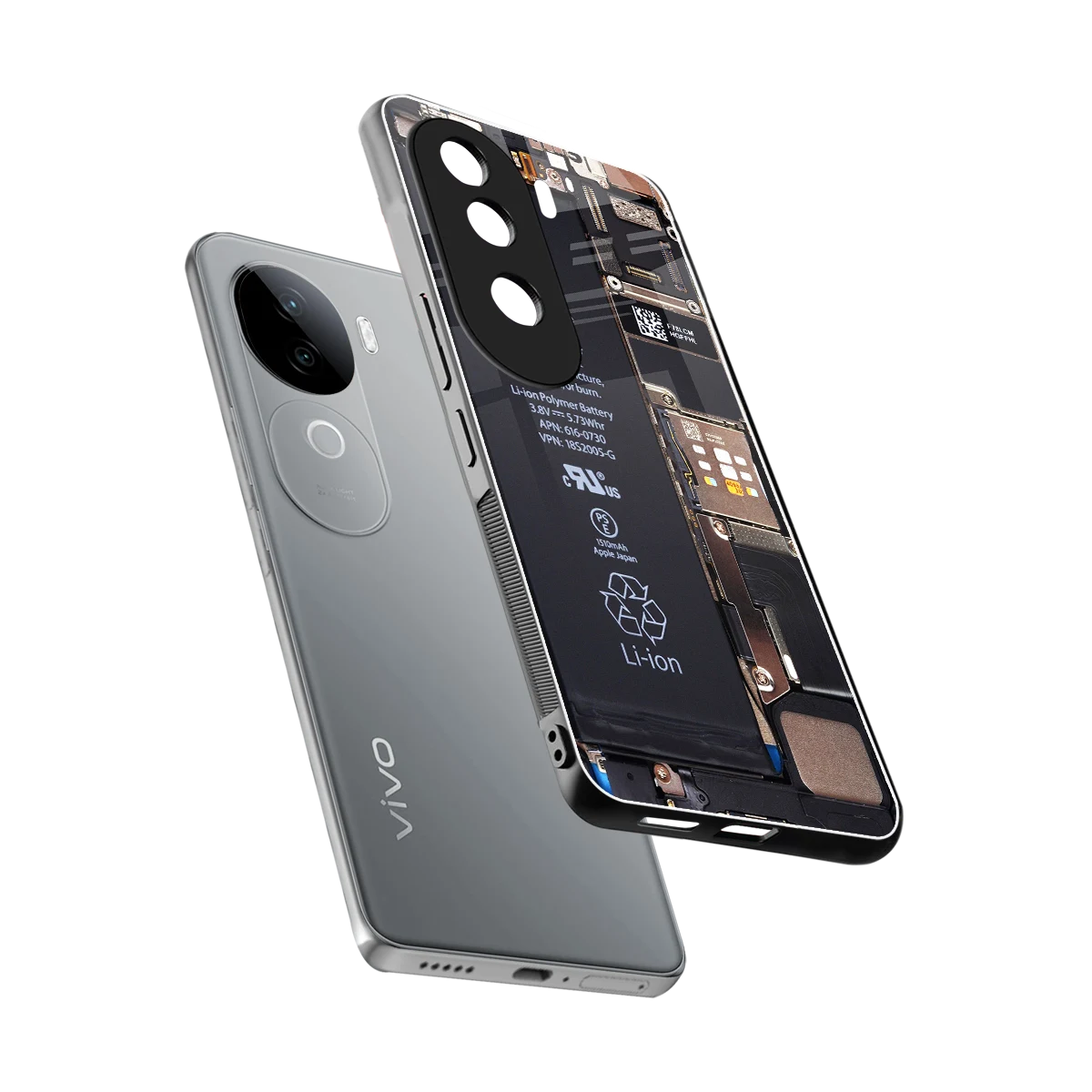 Inside Out sleek vivo v40e cover with tempered glass back and TPU edges