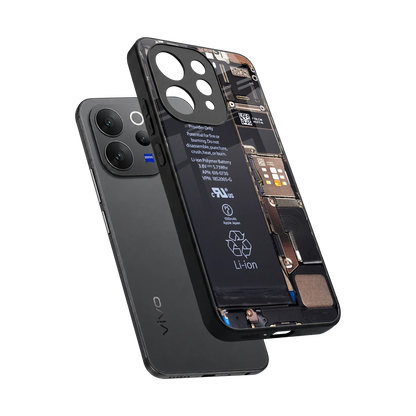 Inside Out sleek vivo v70 cover with tempered glass back and TPU edges