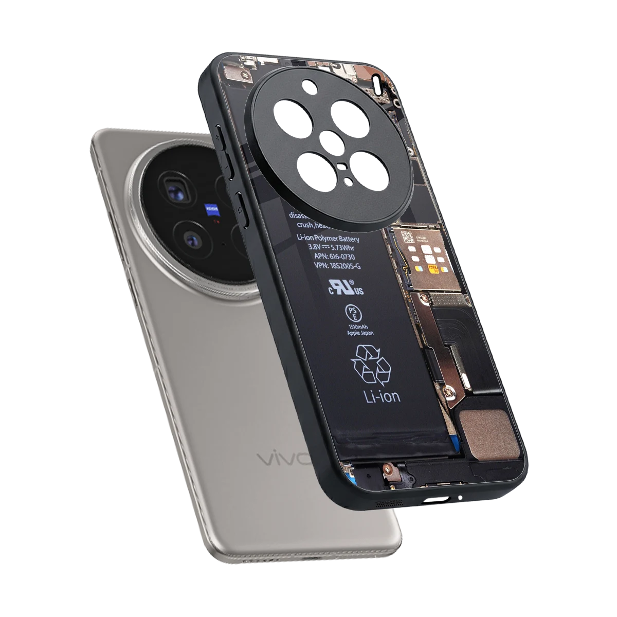 Inside Out sleek vivo x200 pro cover with tempered glass back and TPU edges