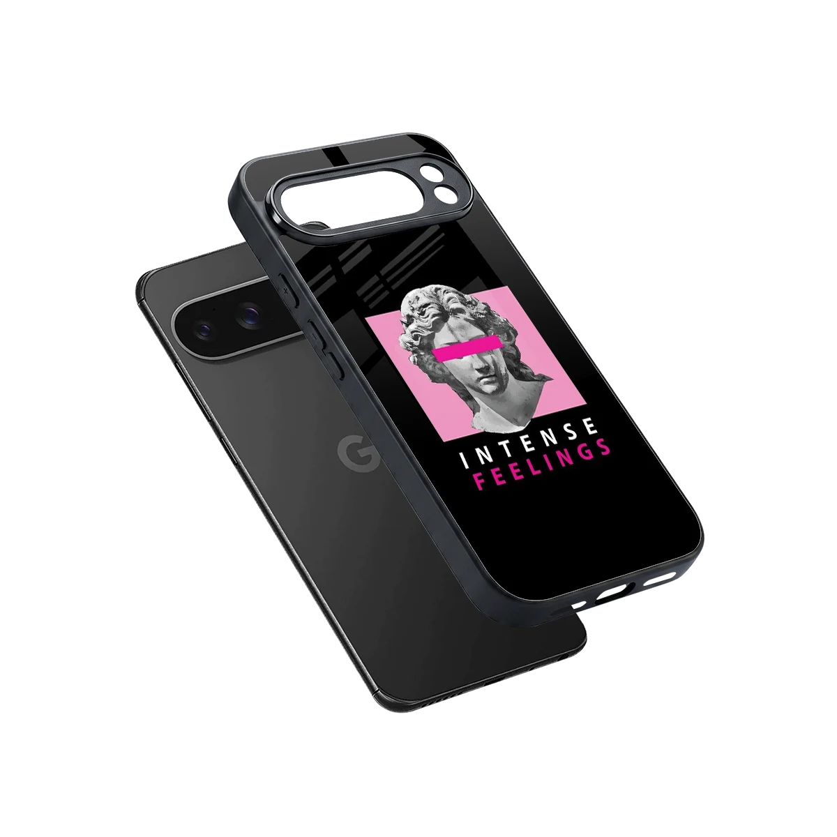 Intense Feelings sleek google pixel 10 pro xl cover with tempered glass back and TPU edges