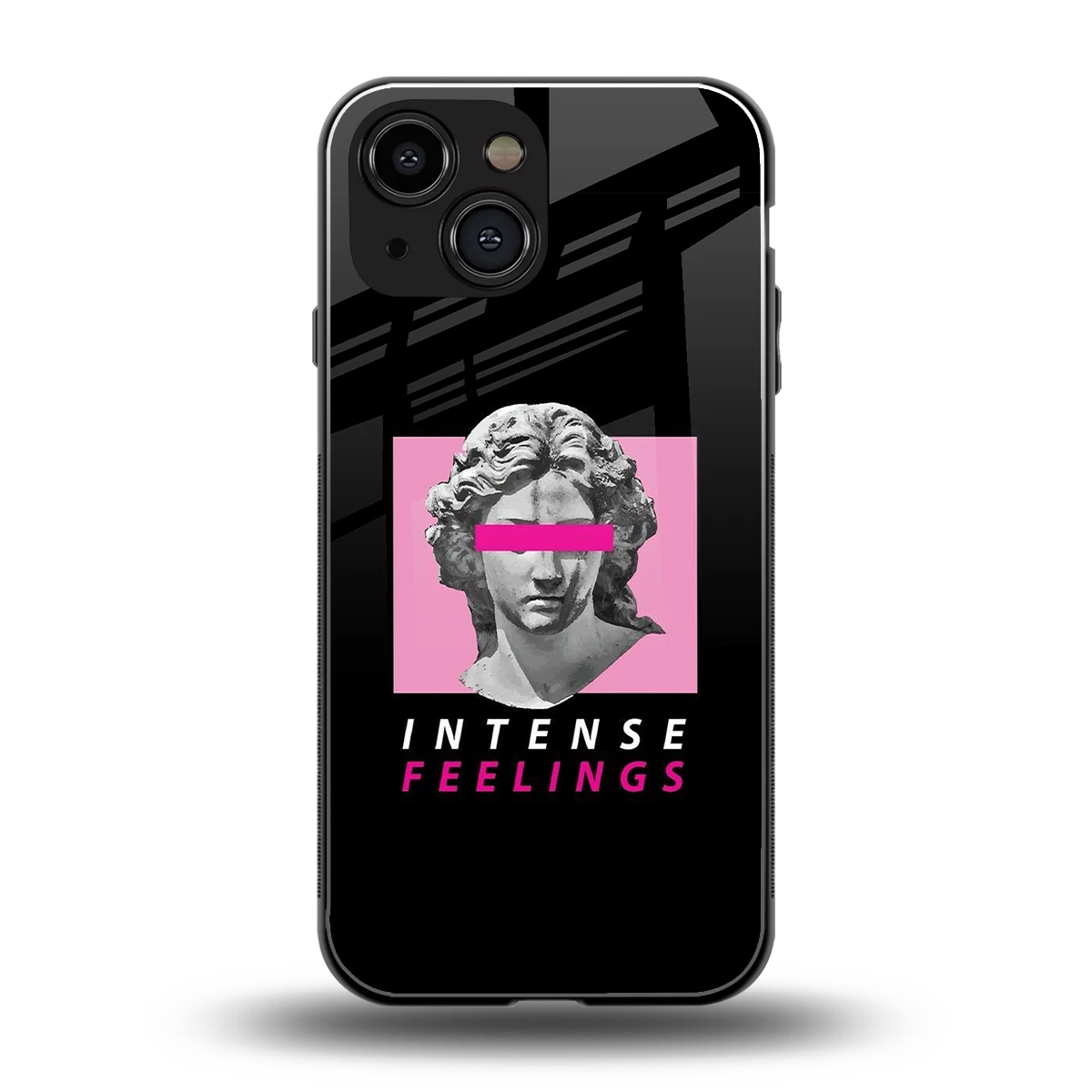 Intense Feelings back phone cover | glass case for iphone 13 mini
