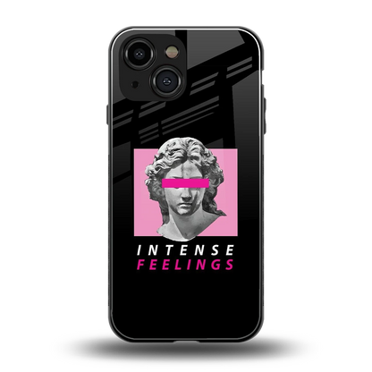 Intense Feelings back phone cover | glass case for iphone 13 mini