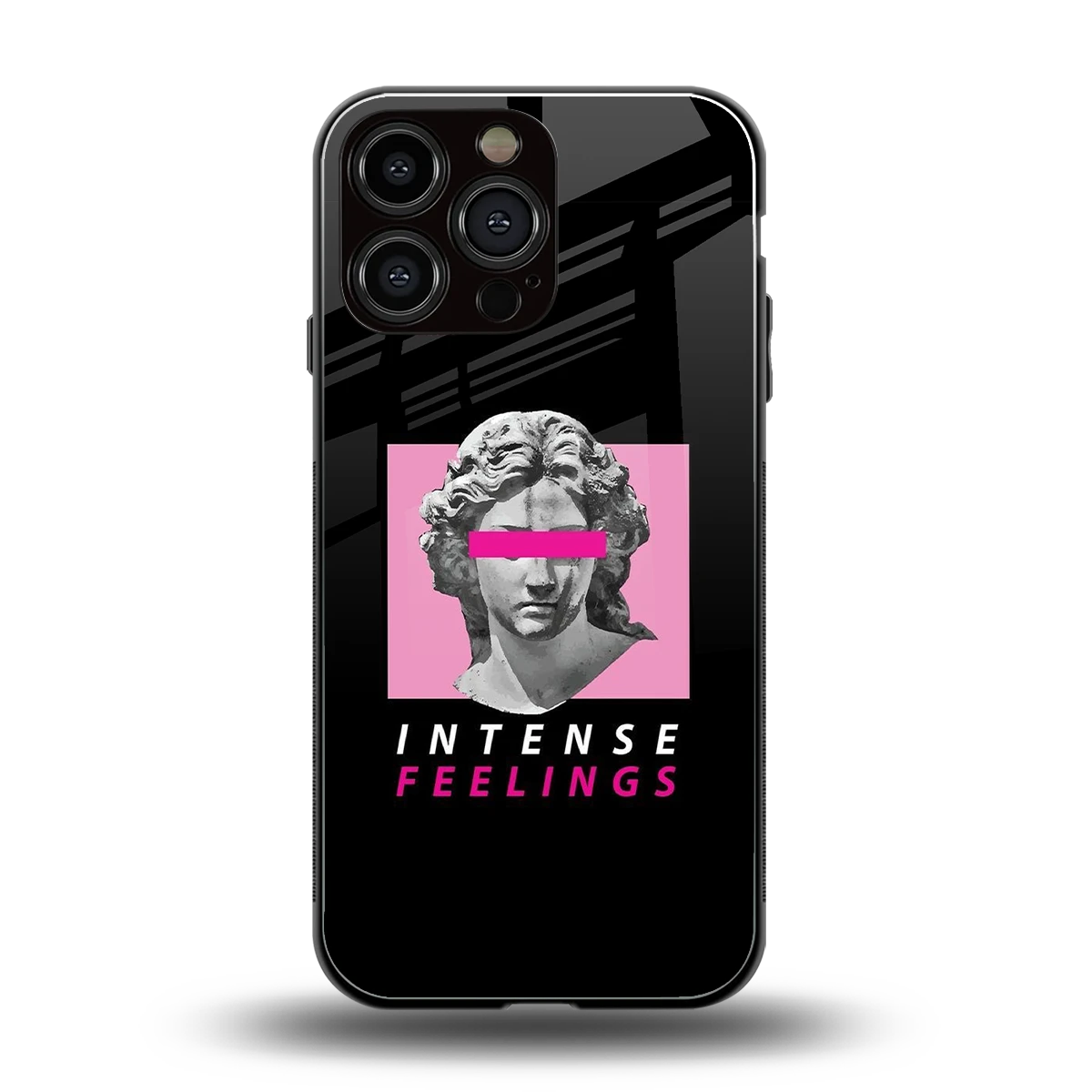 Intense Feelings back phone cover | glass case for iphone 15 pro max
