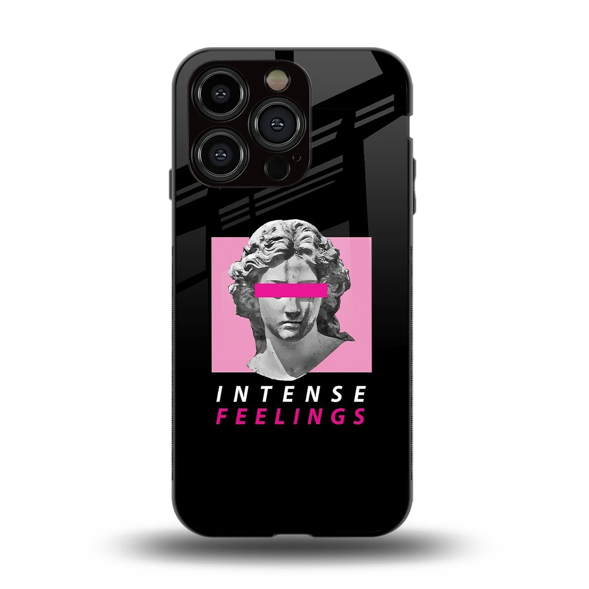Intense Feelings back phone cover | glass case for iphone 15 pro