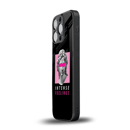 Intense Feelings iphone 15 pro mobile cover | shockproof glass phone case