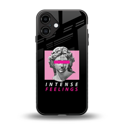 Intense Feelings back phone cover | glass case for iphone 16 plus