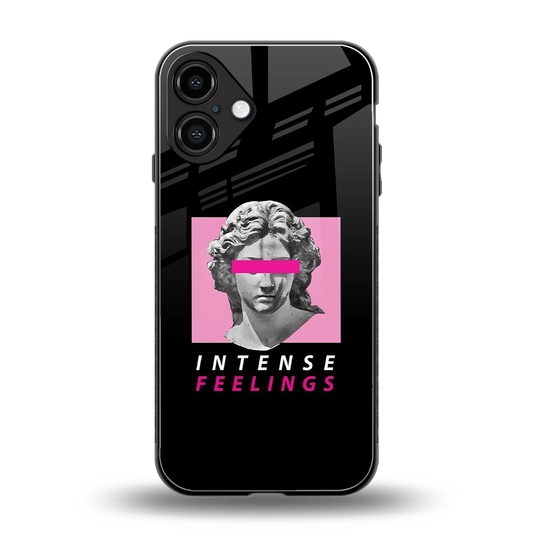Intense Feelings back phone cover | glass case for iphone 16 plus