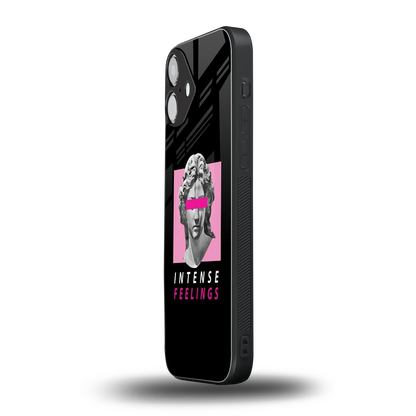Intense Feelings iphone 16 plus mobile cover | shockproof glass phone case