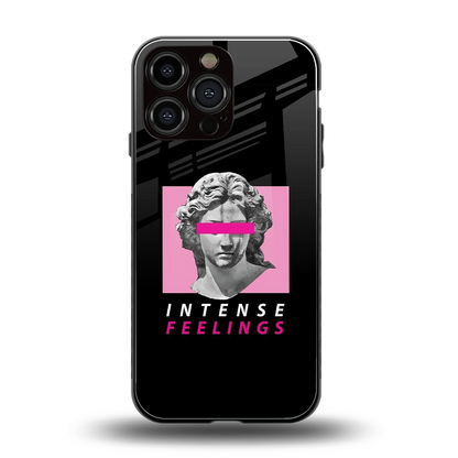Intense Feelings back phone cover | glass case for iphone 16 pro max