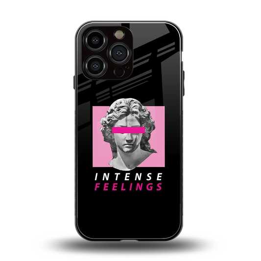 Intense Feelings back phone cover | glass case for iphone 16 pro max