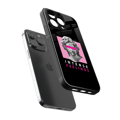 Intense Feelings sleek iphone 16 pro max cover with tempered glass back and TPU edges