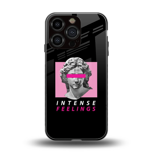 Intense Feelings back phone cover | glass case for iphone 16 pro