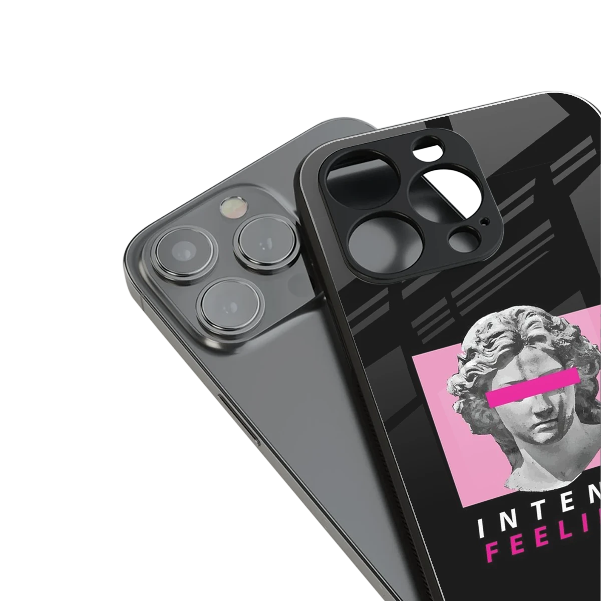 Intense Feelings stylish phone case for iphone 16 pro max | glossy glass and slim fit