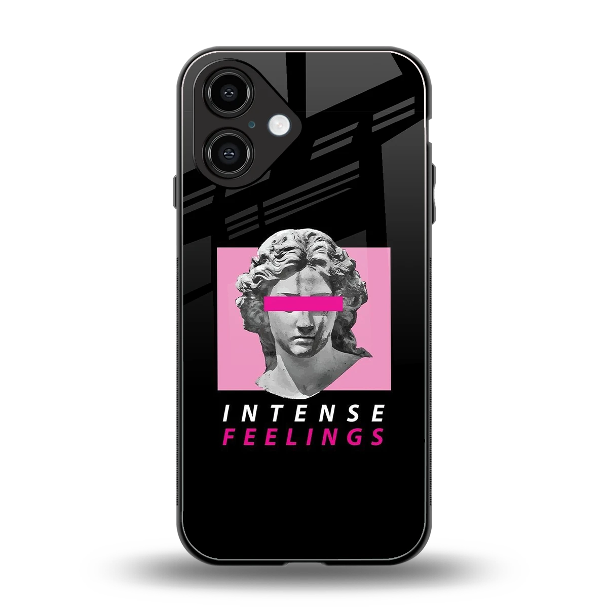 Intense Feelings back phone cover | glass case for iphone 16