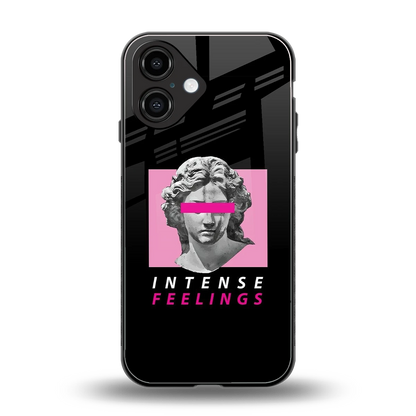 Intense Feelings back phone cover | glass case for iphone 16