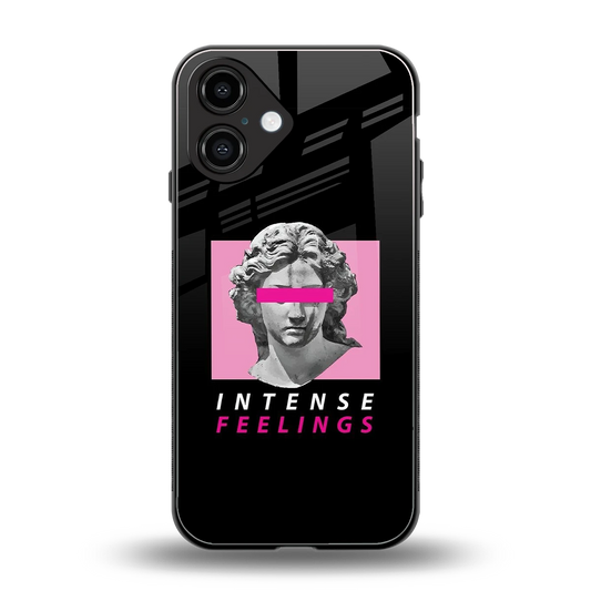 Intense Feelings back phone cover | glass case for iphone 16