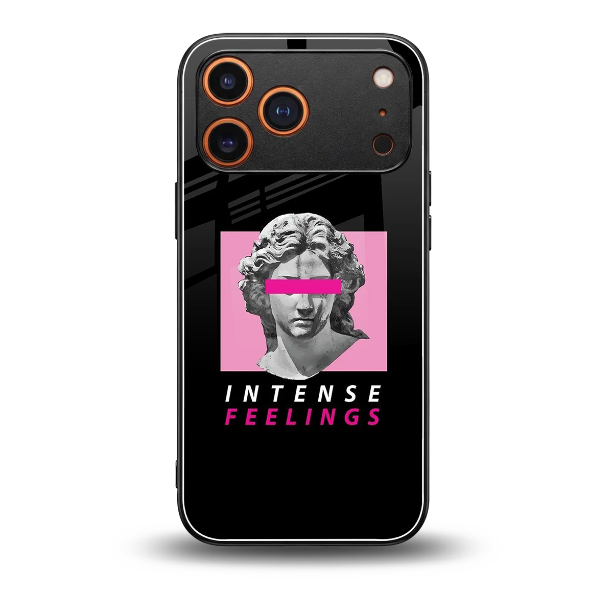 Intense Feelings back phone cover | glass case for iphone 17 pro