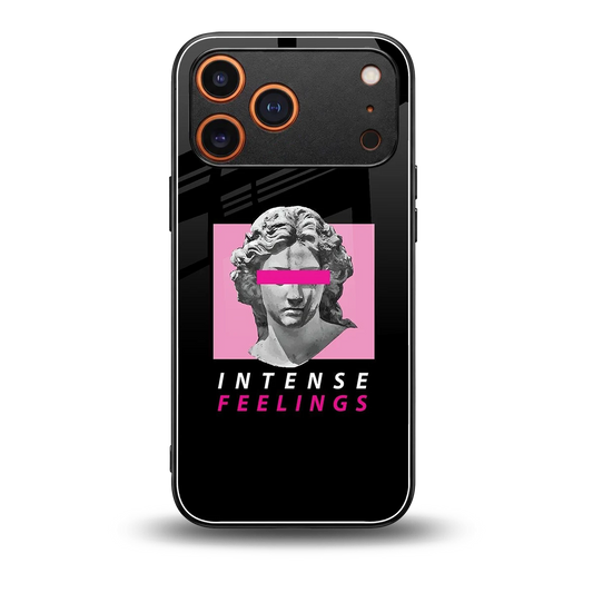 Intense Feelings back phone cover | glass case for iphone 17 pro max