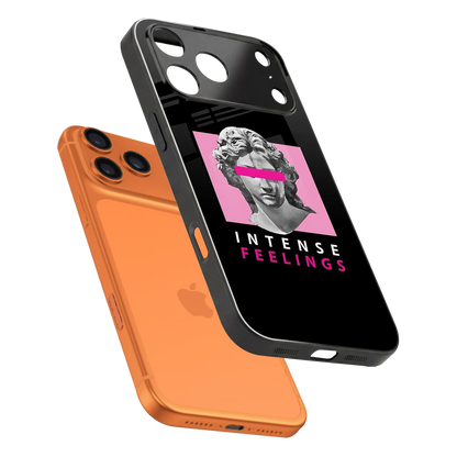 Intense Feelings sleek iphone 17 pro max cover with tempered glass back and TPU edges