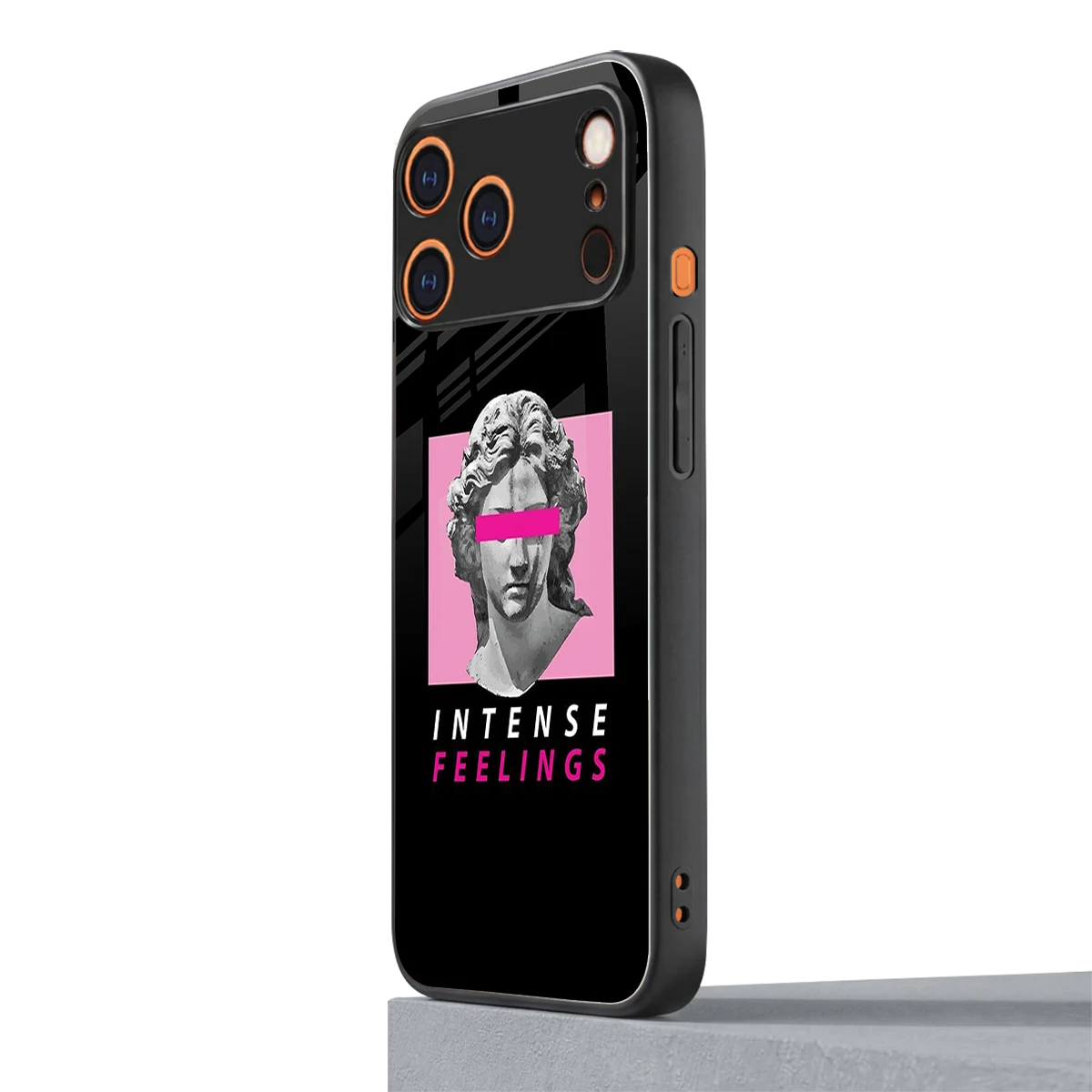 Intense Feelings iphone 17 pro max mobile cover | shockproof glass phone case