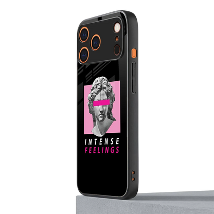 Intense Feelings iphone 17 pro max mobile cover | shockproof glass phone case