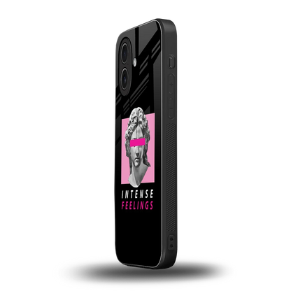 Intense Feelings iphone 17 mobile cover | shockproof glass phone case