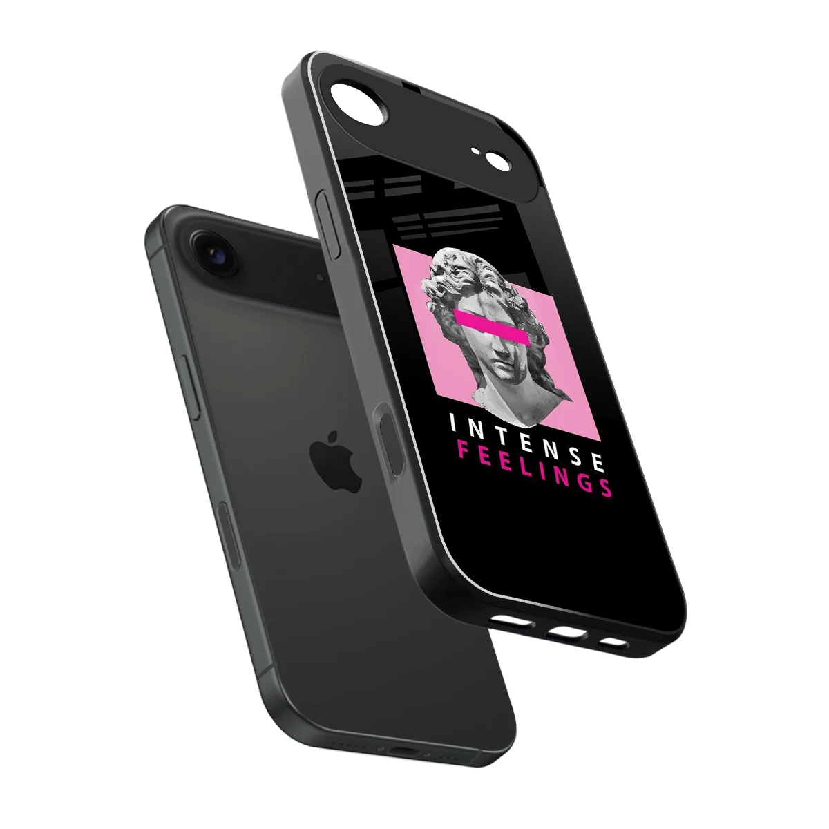 Intense Feelings sleek iphone air cover with tempered glass back and TPU edges