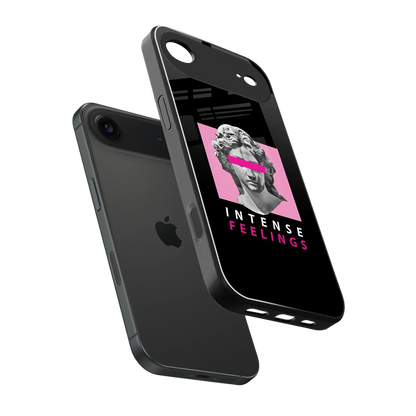 Intense Feelings sleek iphone air cover with tempered glass back and TPU edges