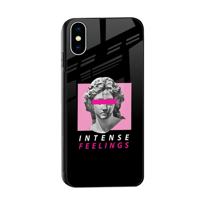 Intense Feelings sleek iphone x cover with tempered glass back and TPU edges