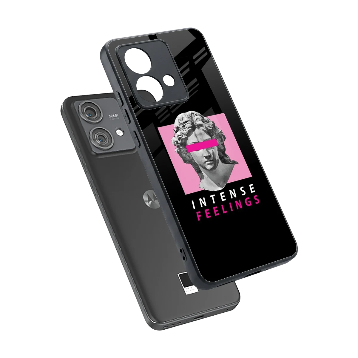 Intense Feelings sleek motorola edge 40 neo 5g cover with tempered glass back and TPU edges