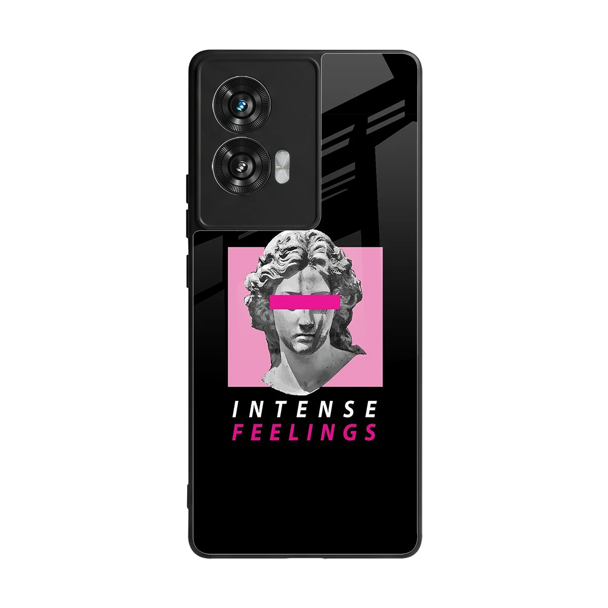 Intense Feelings back phone cover | glass case for motorola edge 50 fusion
