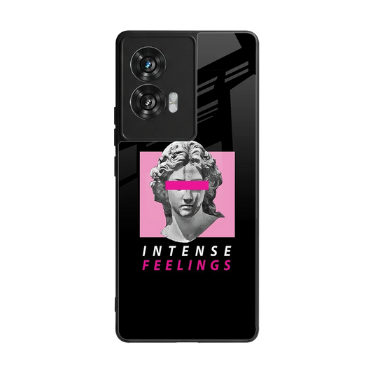 Intense Feelings back phone cover | glass case for motorola edge 50 fusion