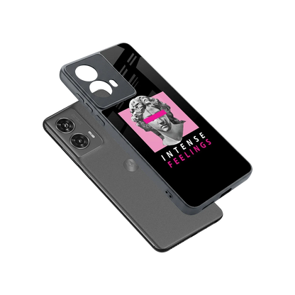 Intense Feelings sleek motorola edge 50 fusion cover with tempered glass back and TPU edges