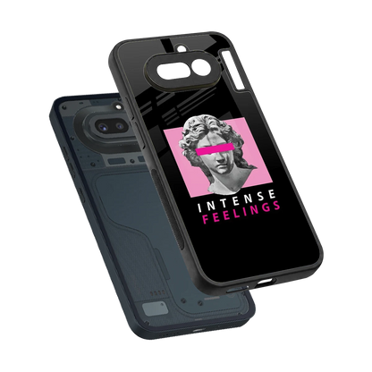 Intense Feelings sleek nothing phone 4a cover with tempered glass back and TPU edges