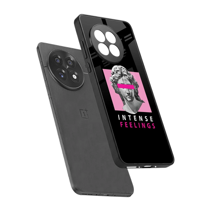 Intense Feelings sleek oneplus 13r cover with tempered glass back and TPU edges