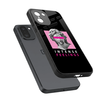 Intense Feelings sleek oneplus 15r cover with tempered glass back and TPU edges