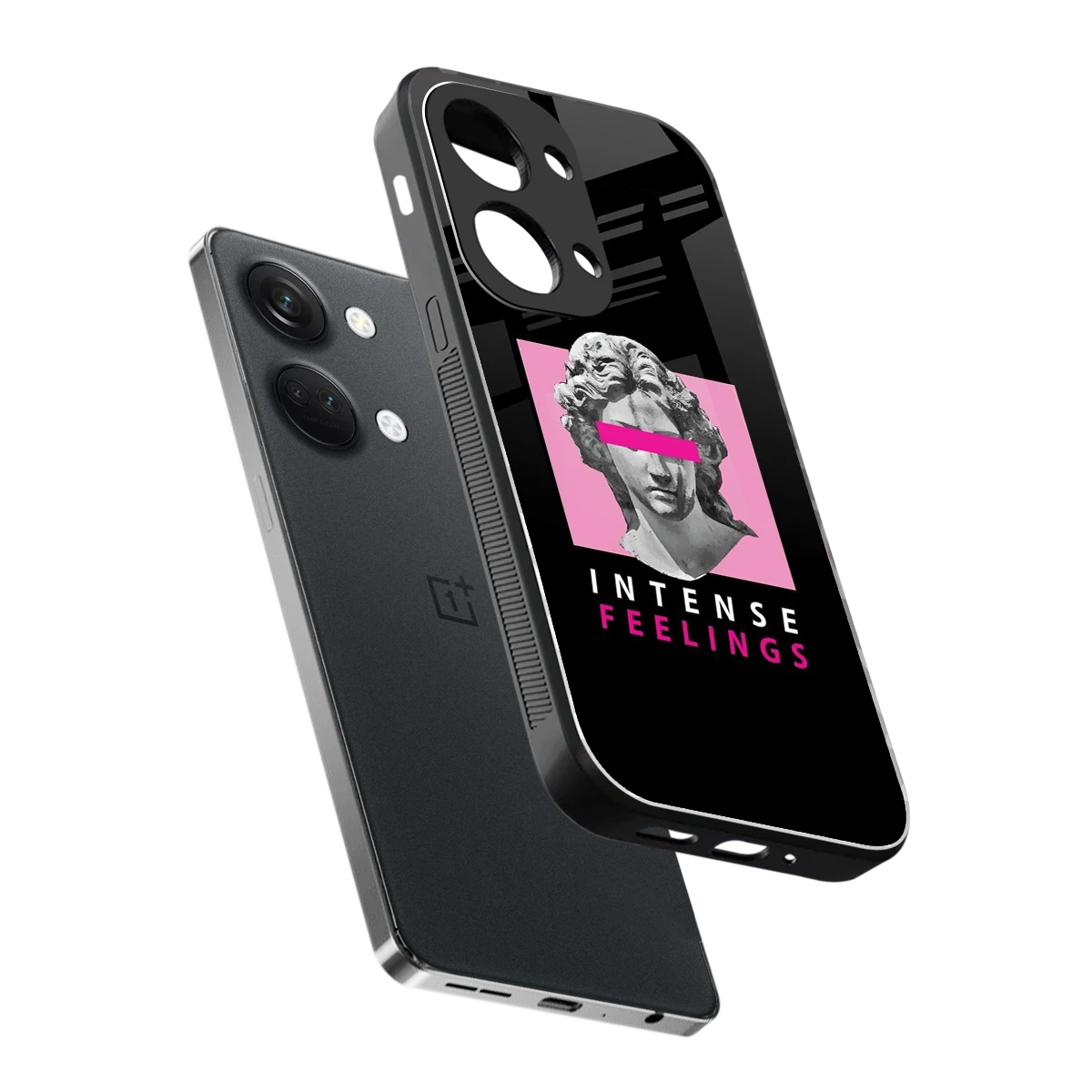 Intense Feelings sleek oneplus nord 3 cover with tempered glass back and TPU edges