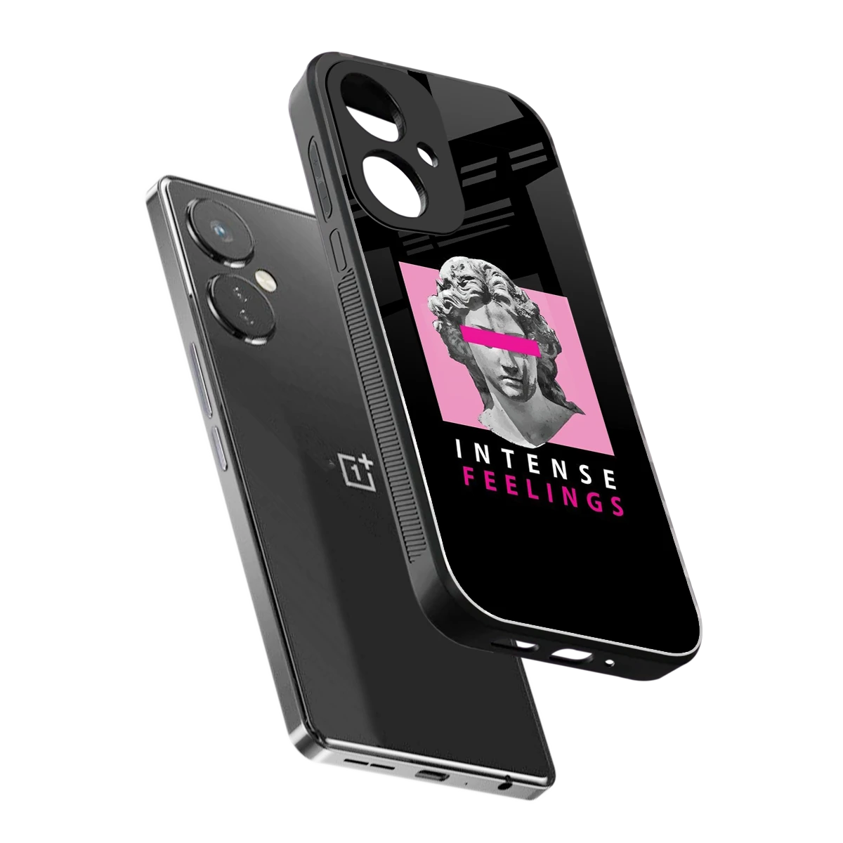 Intense Feelings sleek oneplus nord ce 3 cover with tempered glass back and TPU edges