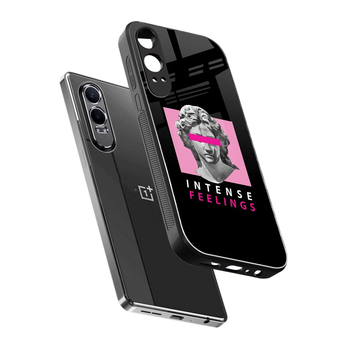 Intense Feelings sleek oneplus nord ce 4 lite cover with tempered glass back and TPU edges