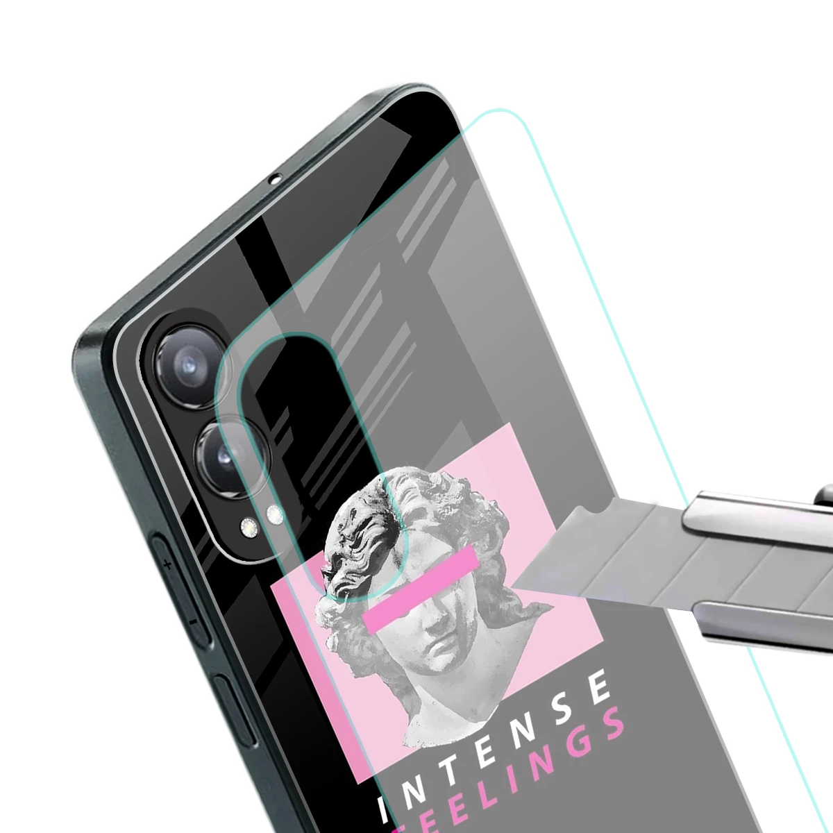 Intense Feelings stylish phone case for oneplus nord ce 4 lite | glossy glass and slim fit
