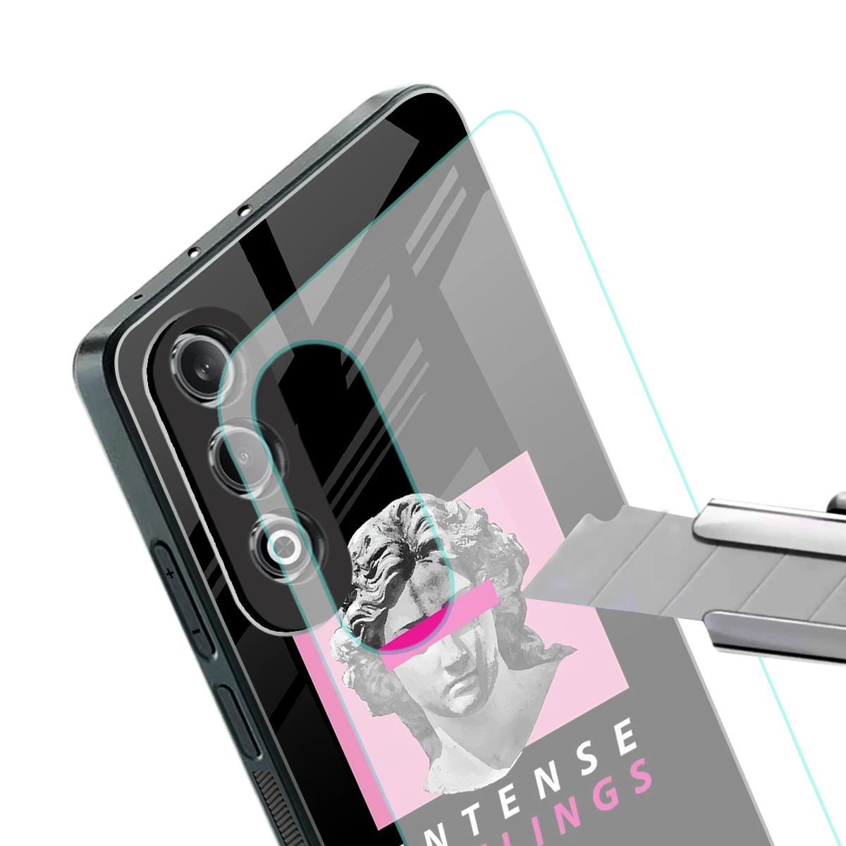 Intense Feelings stylish phone case for oneplus nord ce 4 | glossy glass and slim fit