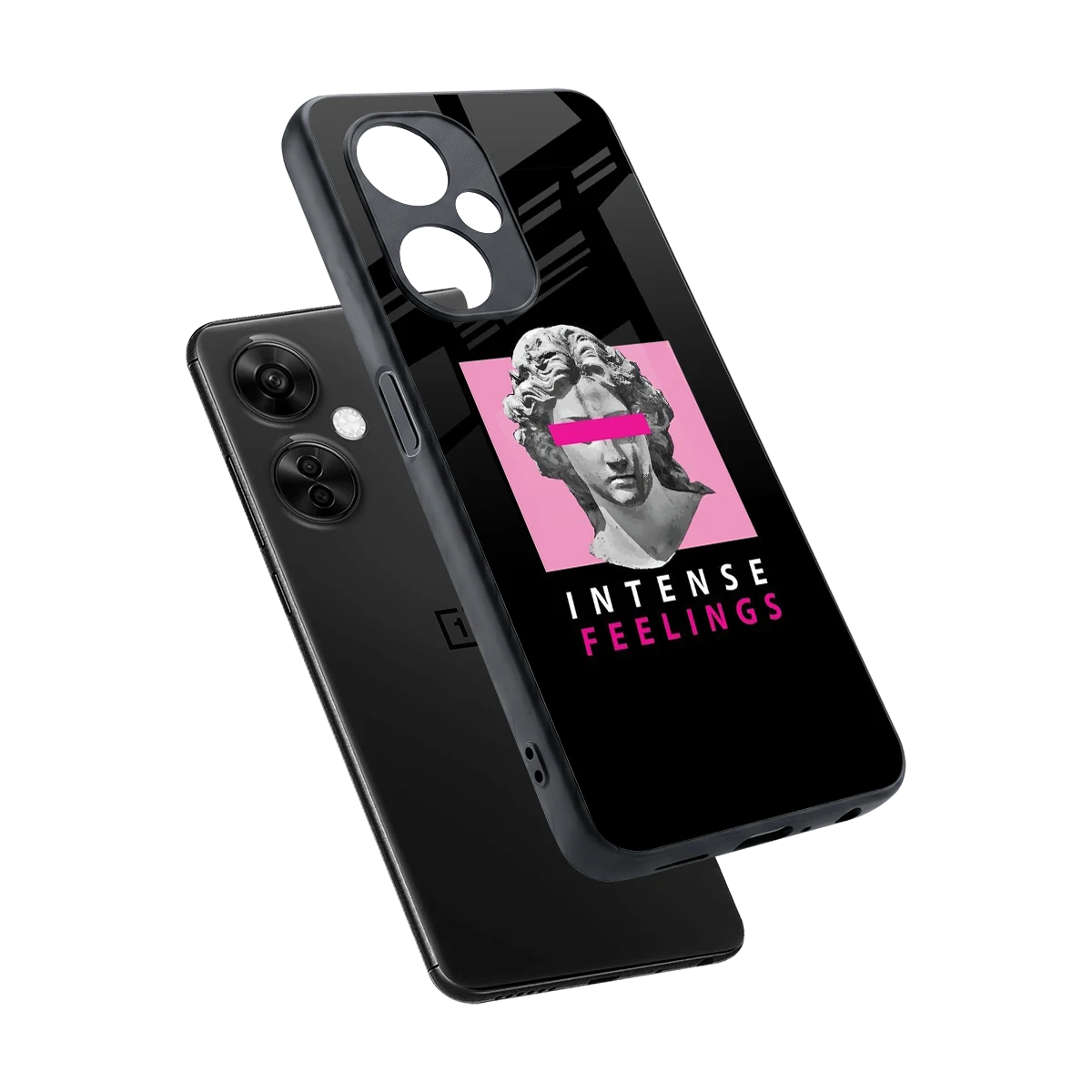 Intense Feelings sleek oneplus nord ce 3 lite cover with tempered glass back and TPU edges