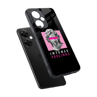 Intense Feelings sleek oneplus nord ce 3 lite cover with tempered glass back and TPU edges
