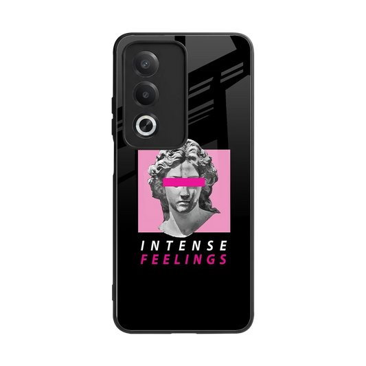 Intense Feelings back phone cover | glass case for oppo a3 pro